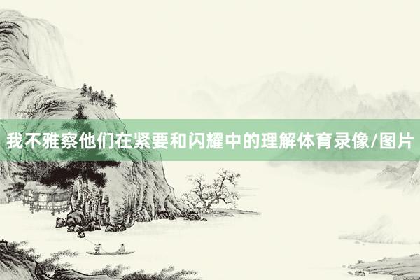 我不雅察他们在紧要和闪耀中的理解体育录像/图片