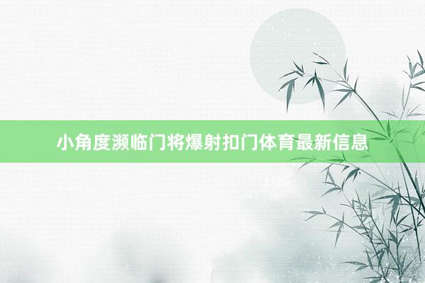 小角度濒临门将爆射扣门体育最新信息