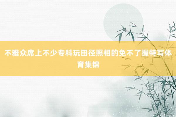 不雅众席上不少专科玩田径照相的免不了握特写体育集锦