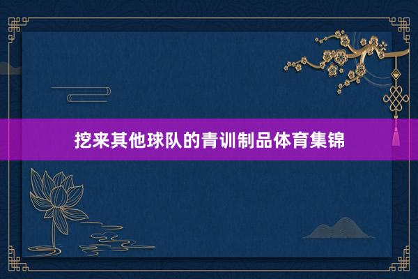 挖来其他球队的青训制品体育集锦