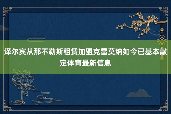 泽尔宾从那不勒斯租赁加盟克雷莫纳如今已基本敲定体育最新信息