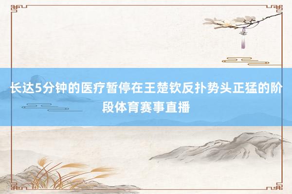 长达5分钟的医疗暂停在王楚钦反扑势头正猛的阶段体育赛事直播