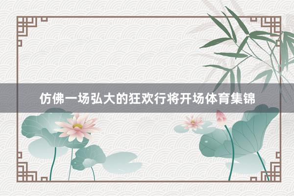 仿佛一场弘大的狂欢行将开场体育集锦