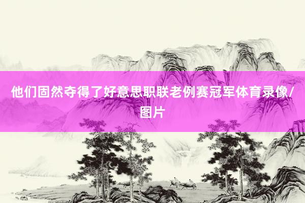 他们固然夺得了好意思职联老例赛冠军体育录像/图片